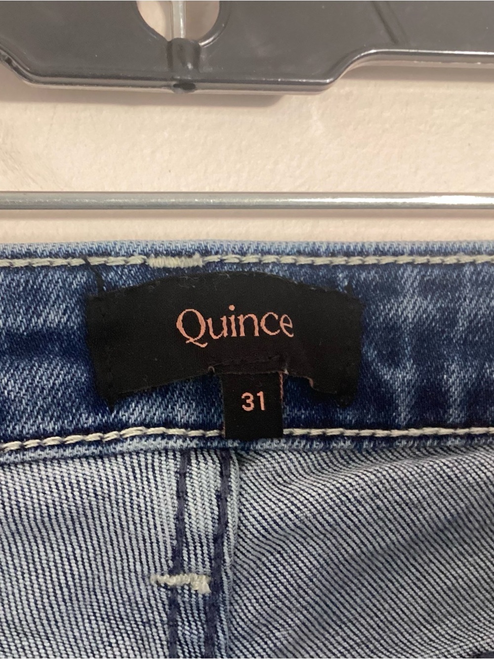 Quince Womens Stretch High Rise Straight Leg Jeans Size 31 - Picture 11 of 14